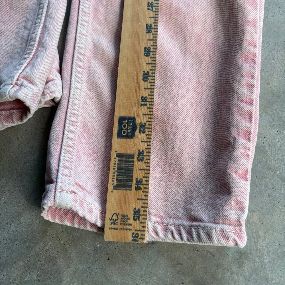 Levis 511 Slim Fit Pink Acid Wash Denim Jeans Mens 36x36 Grunge Casual Colorful